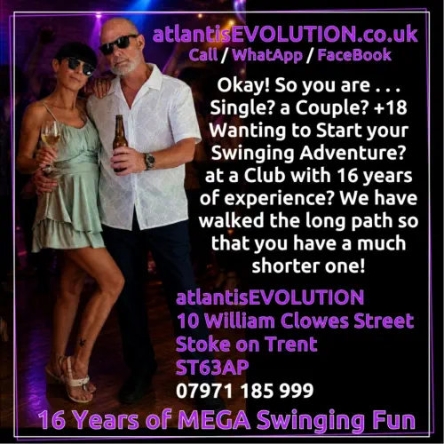 wingers Club Stoke Fetish Club Stoke Greedy Girls Club Stoke BDSM Events Hot Wives Hotwives at atlantisEVOLUTION Stoke Staffordshire Midlands ST63AP 07971185999