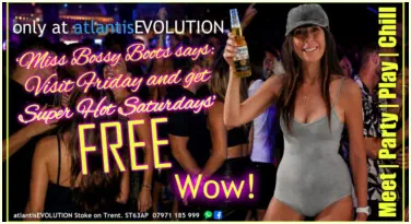 Swingers Club Stoke Fetish Club Stoke Greedy Girls Club Stoke BDSM Events Hot Wives Hotwives at atlantisEVOLUTION Stoke Staffordshire Midlands ST63AP 07971185999