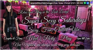 Swingers Club Stoke Fetish Club Stoke Greedy Girls Club Stoke BDSM Events Hot Wives Hotwives at atlantisEVOLUTION Stoke Staffordshire Midlands ST63AP 07971185999