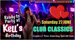Swingers Club Stoke Fetish Club Stoke Greedy Girls Club Stoke BDSM Events Hot Wives Hotwives at atlantisEVOLUTION Stoke Staffordshire Midlands ST63AP 07971185999